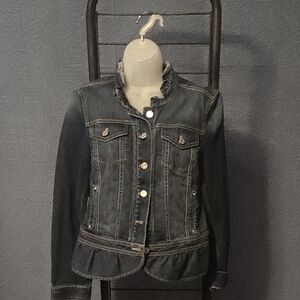 White House Black Market Dark Wash Denim Jean Jacket